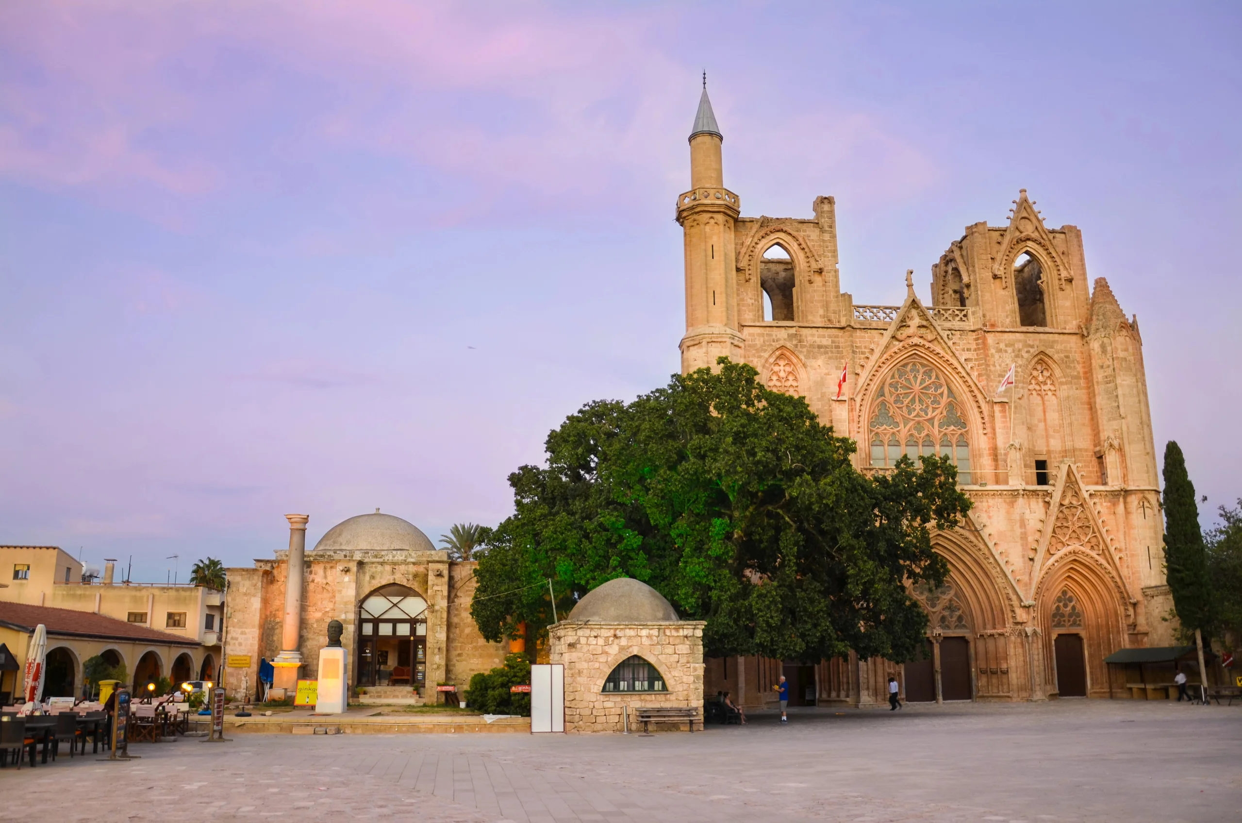 Lala Mustafa Pasha Mosque inside the walled city of Famagusta