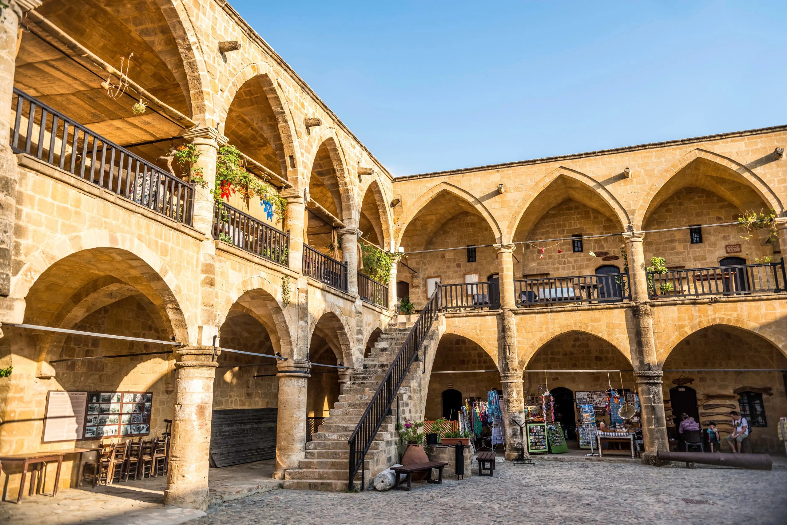 The courtyard of B&uuml;y&uuml;k Han in North Nicosia