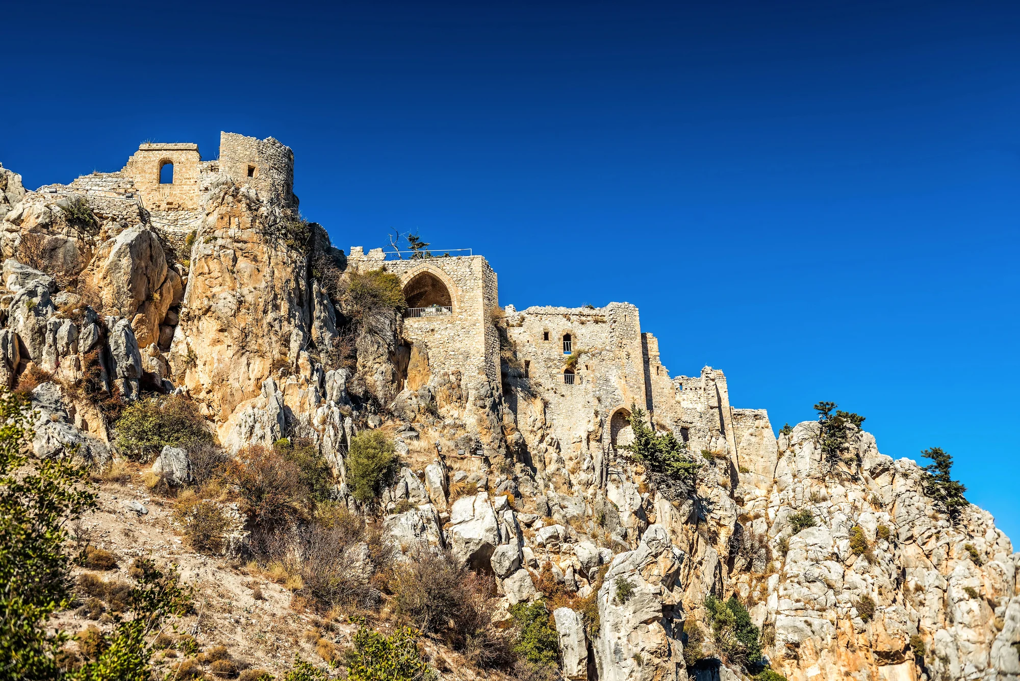 St Hilarion Castle on its mountain crag