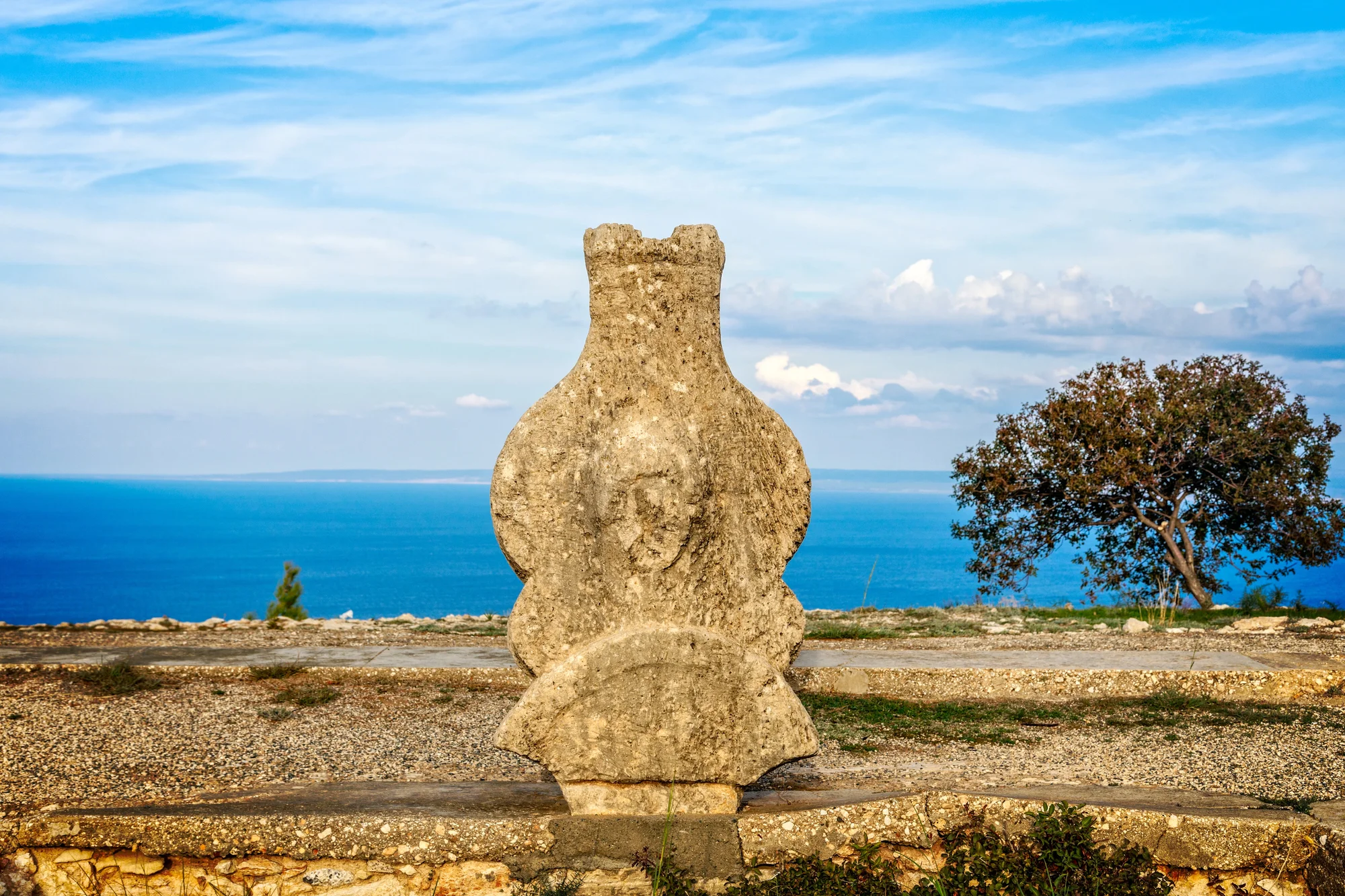 The ruins of Vouni Palace above the coast near Lefke